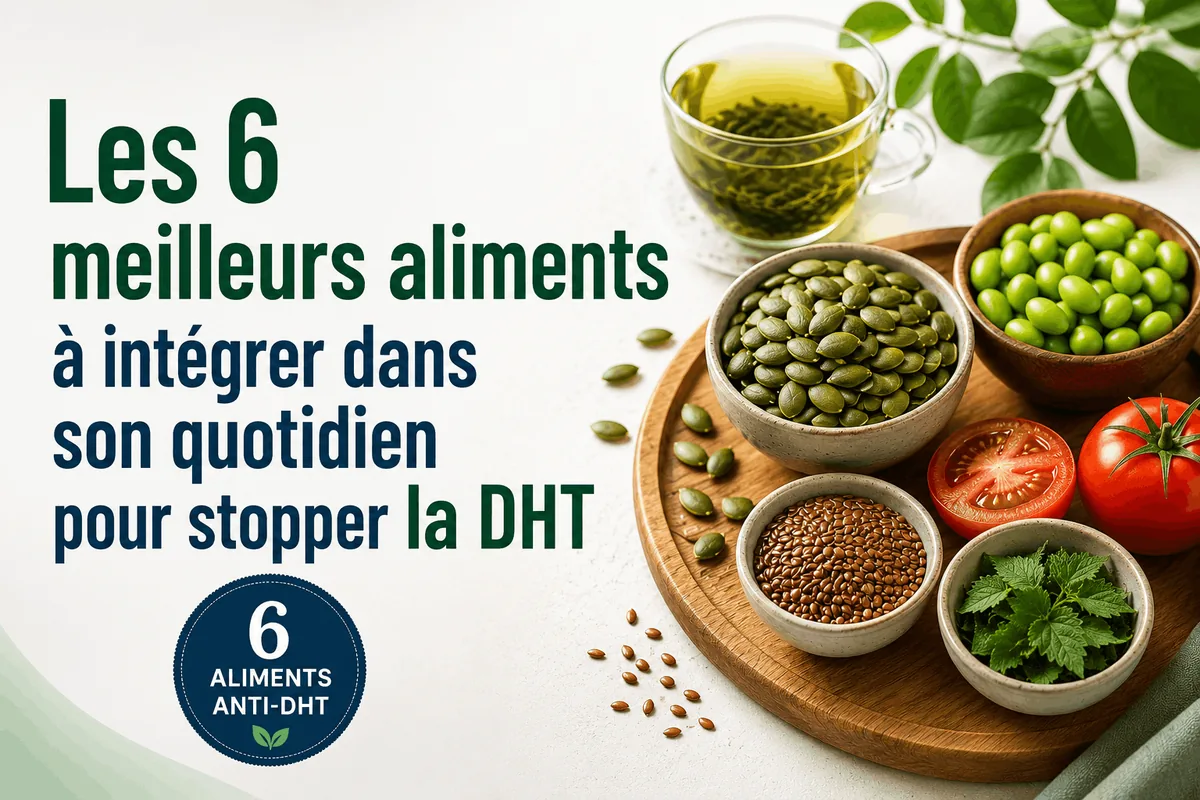 Les 6 aliments pour stopper la DHT : courge, thé vert, soja, lin, tomate et ortie